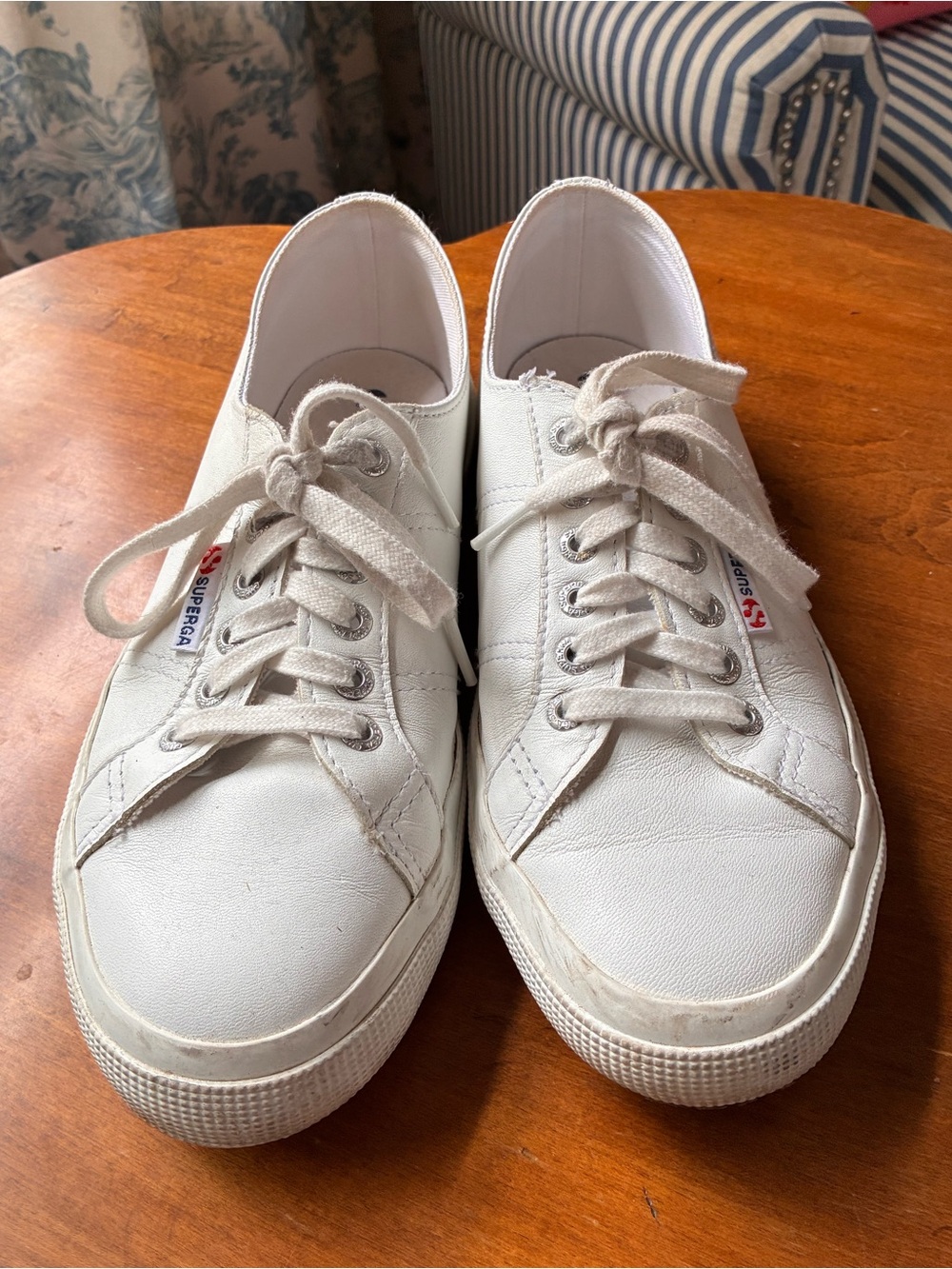 Superga Cotu White Leather Sneakers
